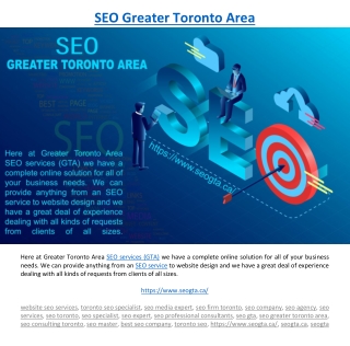 SEO Greater Toronto Area