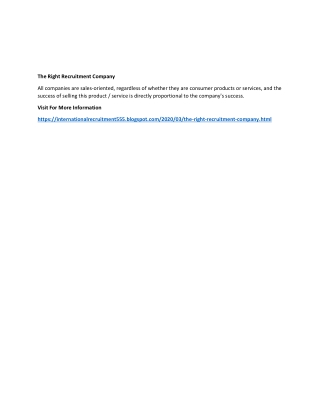 The Right Recruitment Company