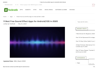 Best Apps For Sound Effect For 2020