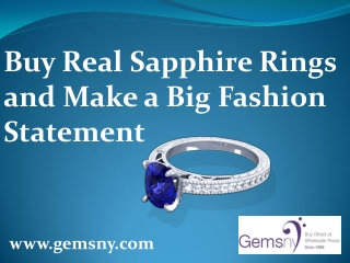 Buy Real Sapphire Rings and Make a Big Fashion Statement