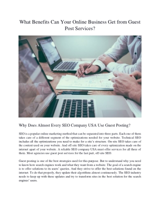 What Benefits Can Your Online Business Get from Guest Post Services?