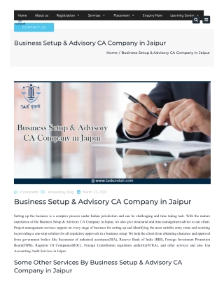 Business Setup & Advisory CA Company in Jaipur