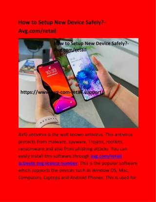 How to Setup New Device Safely?-Avg.com/retail