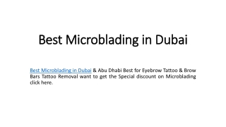 Best Microblading in Dubai