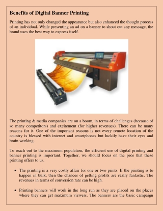 Benefits of Digital Banner Printing