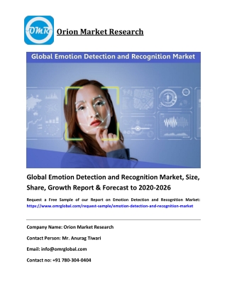 Global Emotion Detection and Recognition Market Size, Share & Forecast To 2020-2026