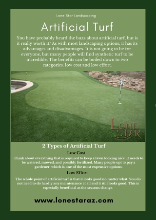 Lone Star Landscaping - Artificial Turf