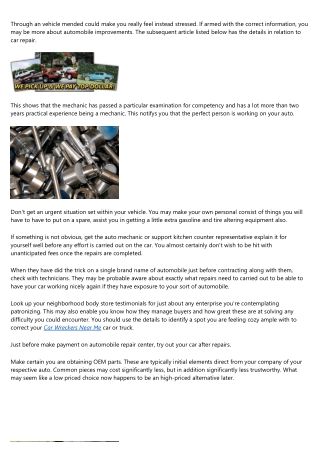Outstanding Car Repair Guidance From Those Who Know