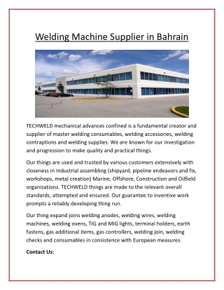 Welding Machine Safety in Saudi Arabia