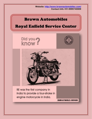 Brawn Automobiles - Royal Enfield Service Center