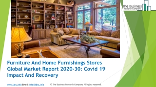 Global Furniture And Home Furnishings Stores Market Opportunities And Strategies To 2030