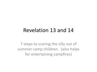 Revelation 13 and 14