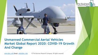 (2020-2030) Unmanned Commercial Aerial Vehicles Market Size, Share, Growth And Trends