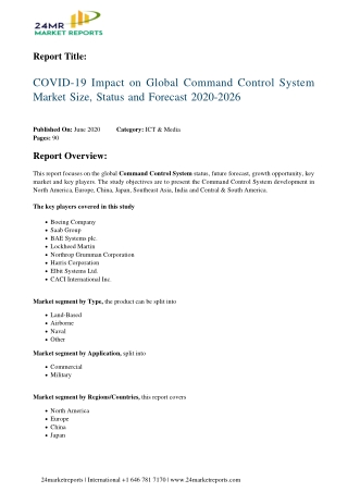 Command Control System Market Size, Status and Forecast 2020-2026