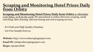 Scraping and Monitoring Hotel Prices Daily from Orbitz