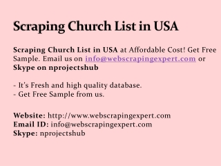 Scraping Church List in USA