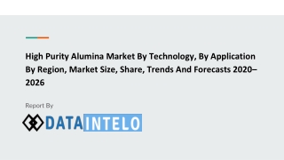 High Purity Alumina Market By Technology, By Application By Region, Market Size, Share, Trends And Forecasts 2020–2026