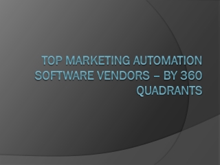 TOP MARKETING AUTOMATION SOFTWARE VENDORS