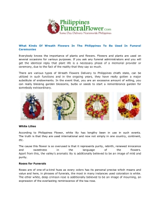 Wreath Flowers Used In Funeral Ceremonies