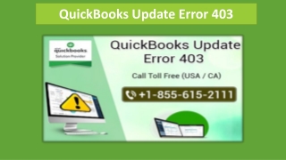 QuickBooks Update Error 403