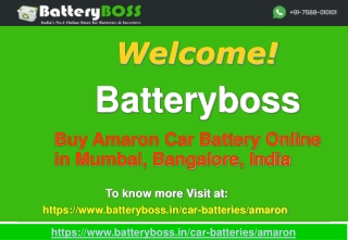 Buy Amaron Car Battery Online-BatteryBoss