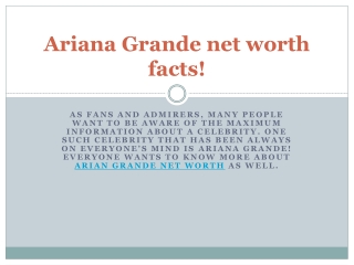 Ariana Grande net worth