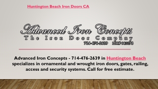 Huntington Beach Iron Doors CA