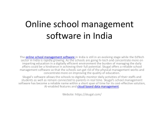 Online school management software in India