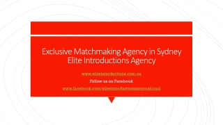 Exclusive Matchmaking Agency in Sydney | Elite Introductions Agency