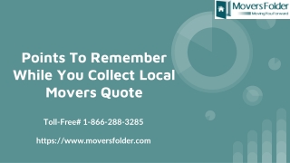 Points to Remember While you Collect Local Movers Quote