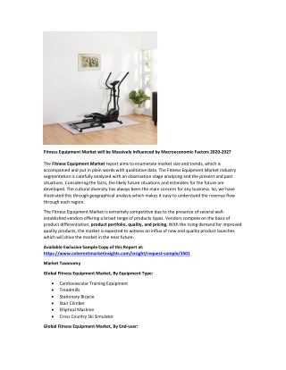 Fitness Equipment Market