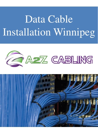 Data Cable Installation Winnipeg