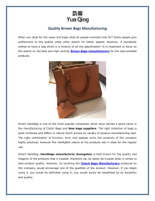 Quality Brown Bags Manufacturing