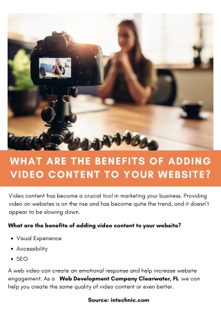 What Are the Benefits of Adding Video Content to Your Website?