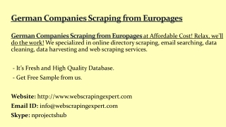 German Companies Scraping from Europages