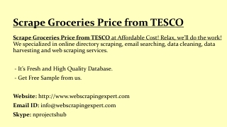 Scrape Groceries Price from TESCO