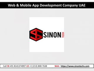 Web & Mobile App Development Company in UAE - Sinon Tech Pvt Ltd