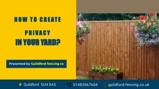 How to Create Privacy in Your Yard?