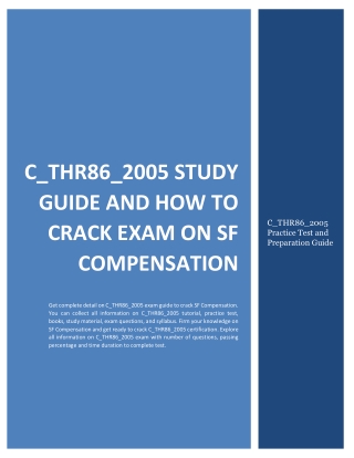 C_THR86_2005 Study Guide and How to Crack Exam on SF Compensation