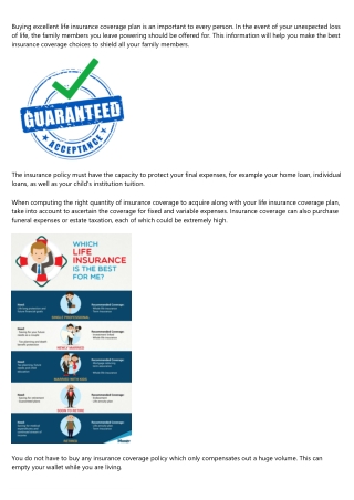 Important Insurance Coverage Details Nowadays