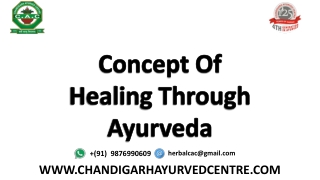 Concept of Healing Through Ayurveda