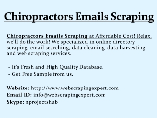 Chiropractors Emails Scraping