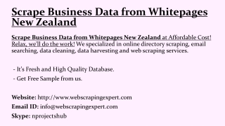 Scrape Business Data from Whitepages New Zealand