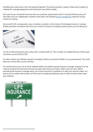 Sensible Methods For Your Life Insurance coverage Needs