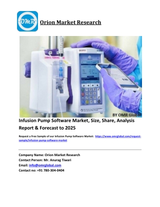 Infusion Pump Software Market Growth, Size, Share, Industry Report and Forecast 2019-2025