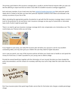 What To Do To Lower Your Way Of Life Insurance policy Expenditures