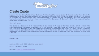 Create Quote