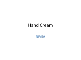 Hand Cream Nivea