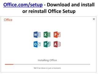 Office.com/setup - Download and install or reinstall Office Setup