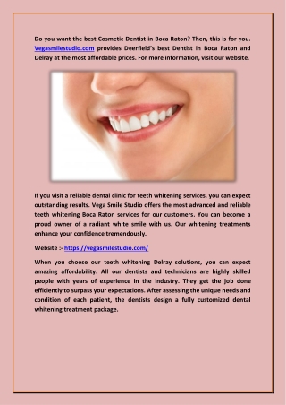 Vega Smile Studio_Cosmetic Dentist Boca Raton